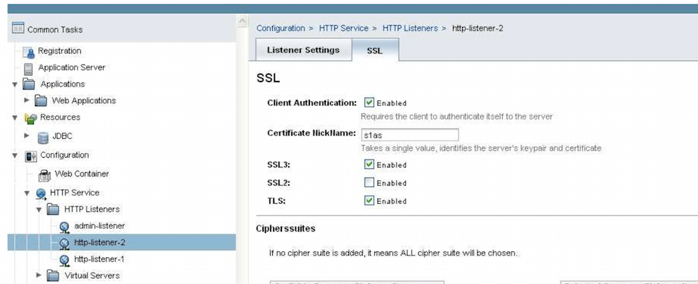 Two Way SSL config for glassfish